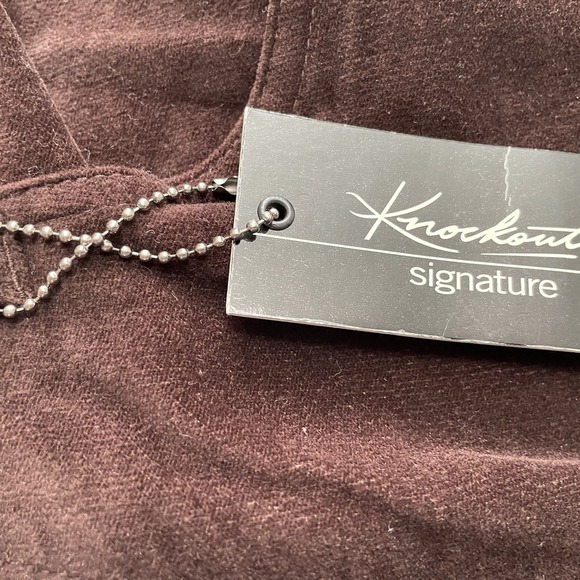 NWT! BWT Knockout Signature Men's Velour Dark Brown Pants 34" X 31 1/2" - Picture 3 of 11